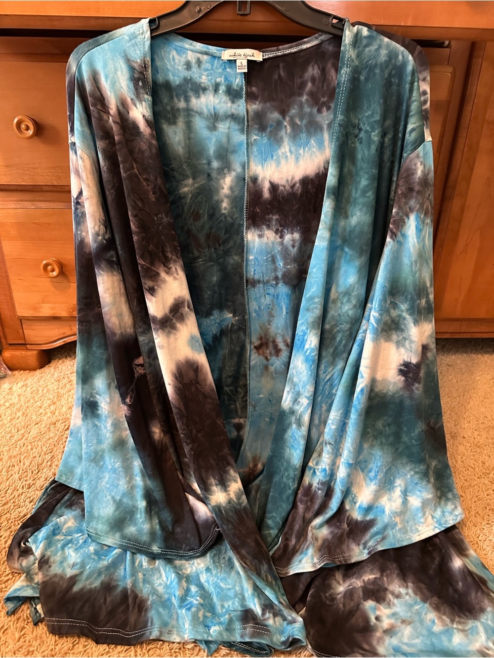 WHITE BIRCH TYE DYE OPEN CARDI